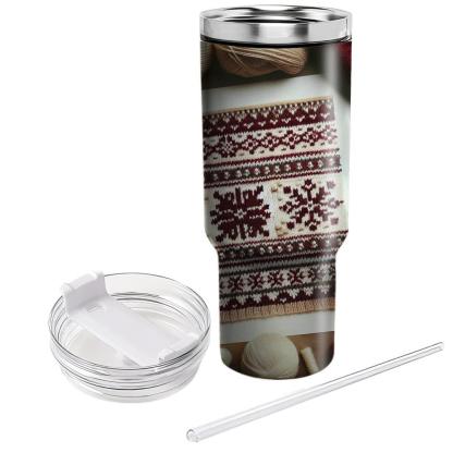 Winter Cozy Sweater Pattern  Tumbler Cups