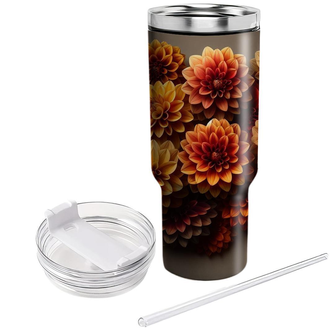 Amber Dahlia Sunset  Tumbler Cups