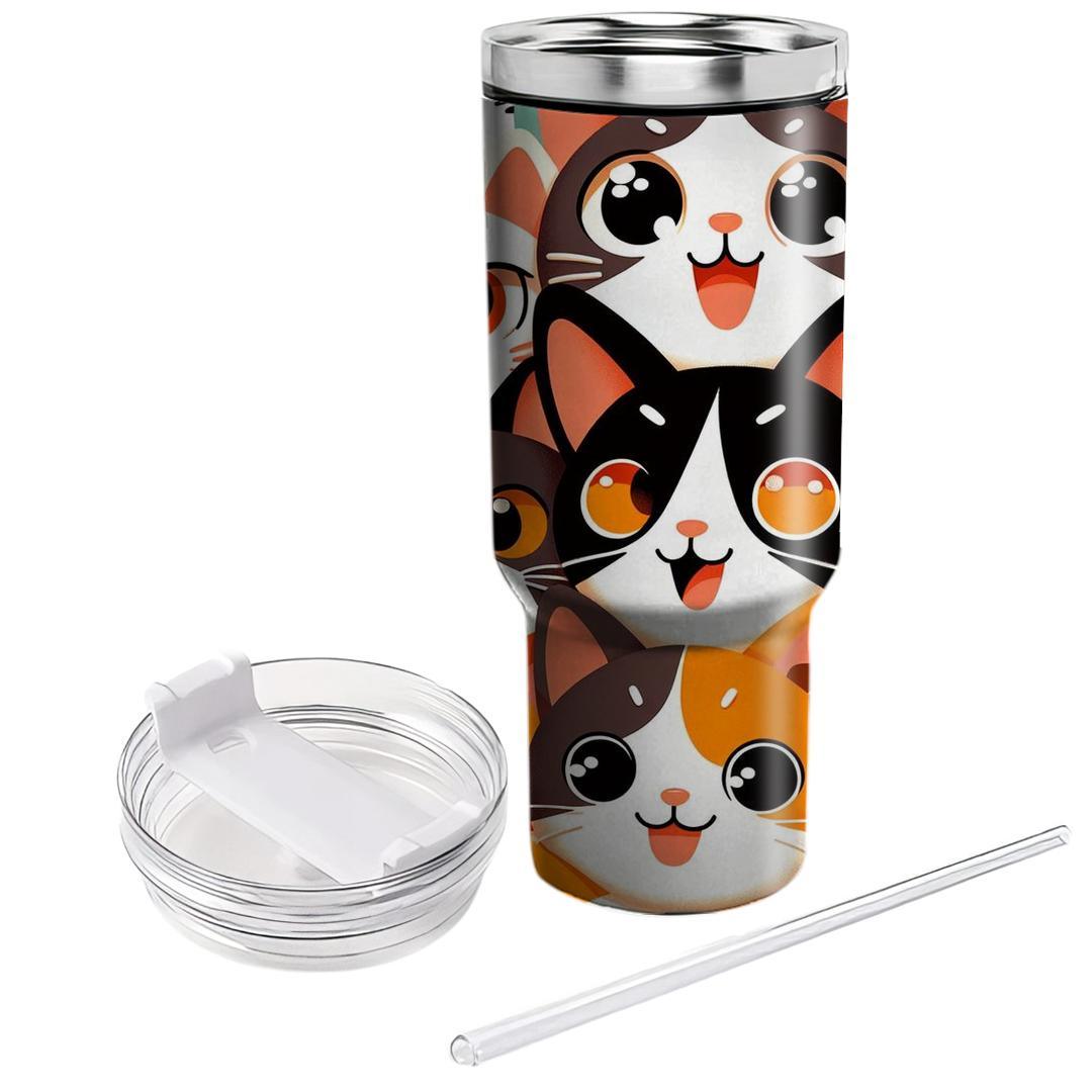 Funky Cat Expressions  Decorative Tumblers