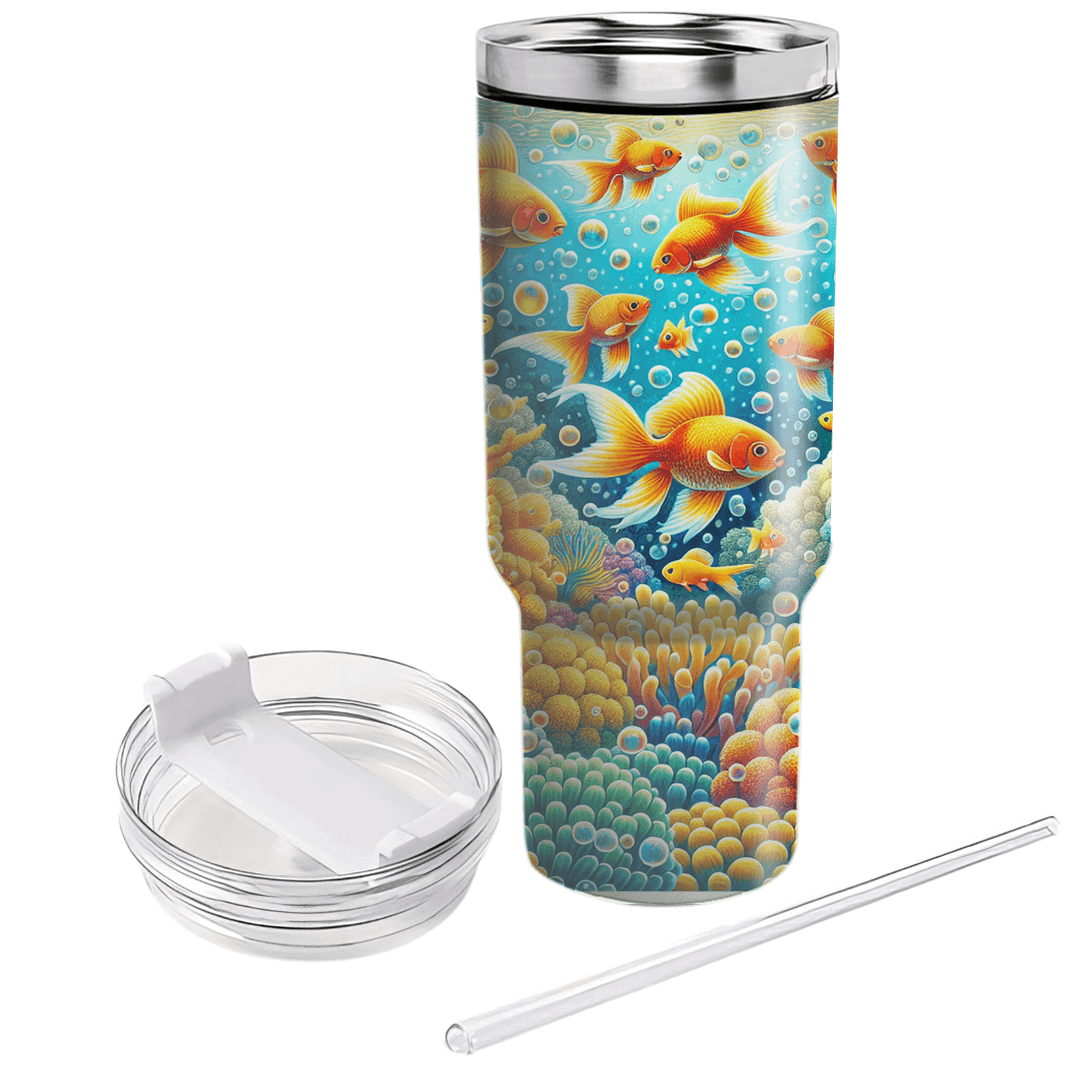 Bubbly Goldfish Dreams  Decorative Tumblers