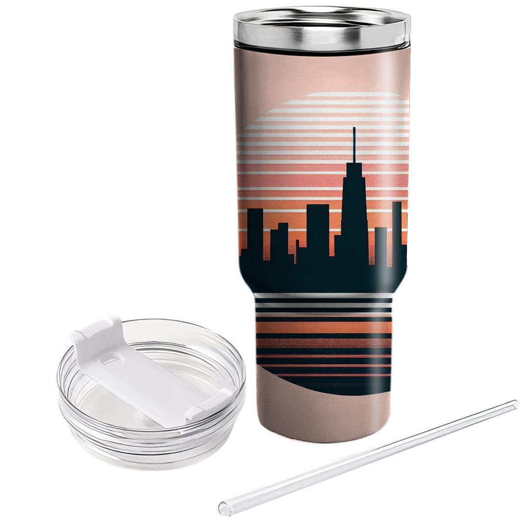 Charming Cityscape Silhouette  Decorative Tumblers