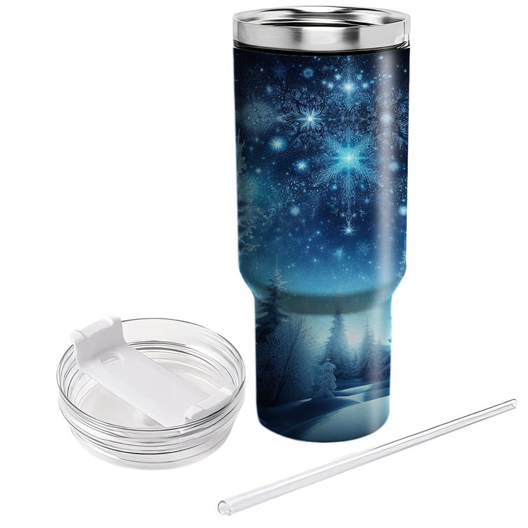 Winter Starlight Night  Unique Tumblers
