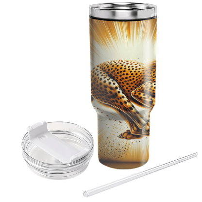 Energetic Cheetah Sprint  Tumbler Cups