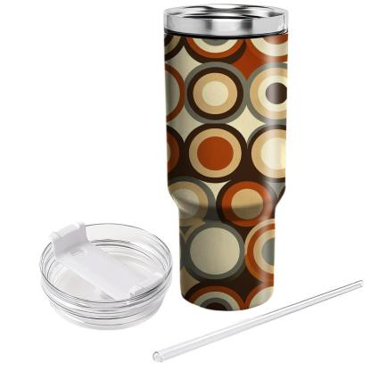 Retro Geometric Circle  Tumblers For Gifts