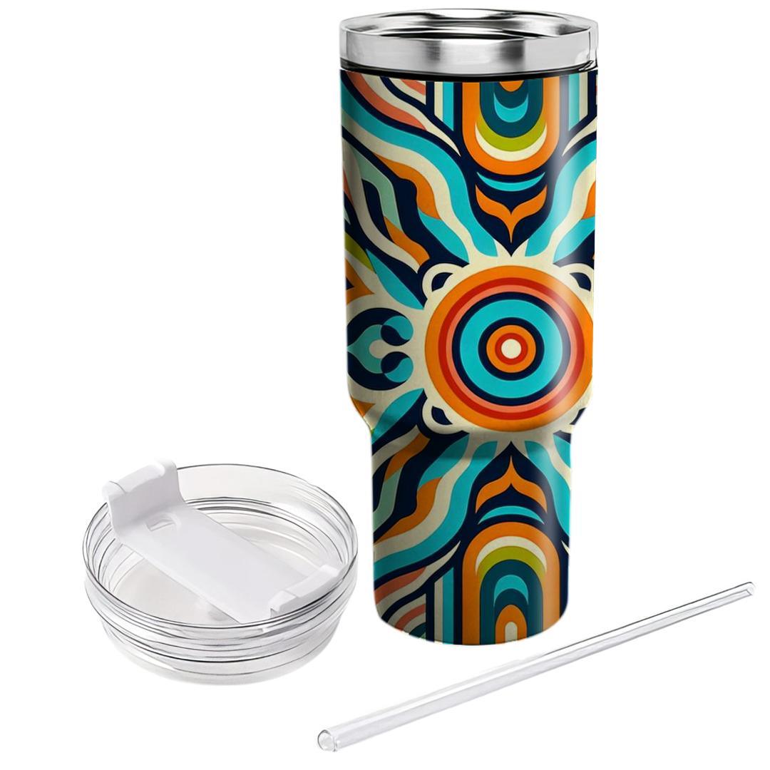 Funky Striped Kaleidoscope  Decorative Tumblers