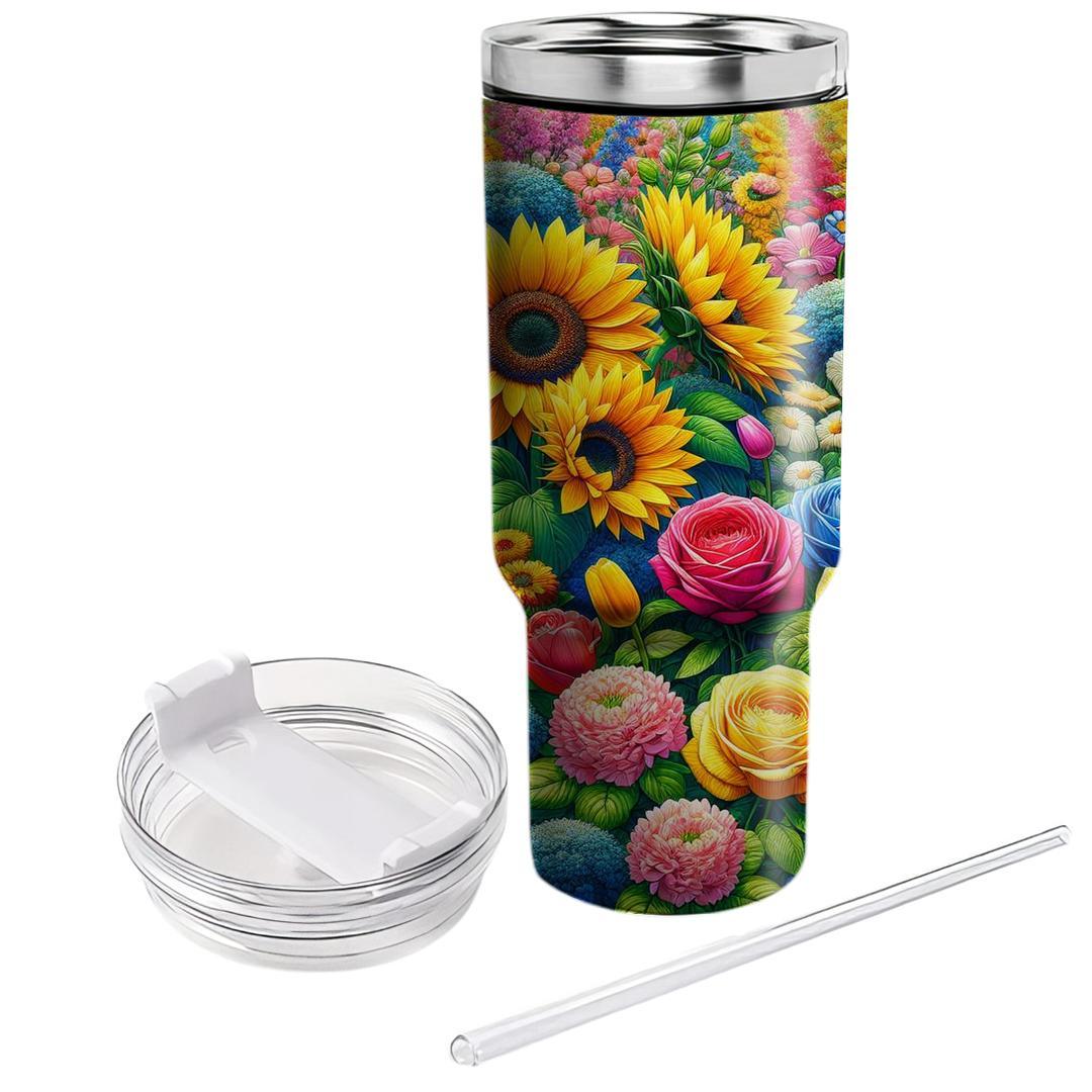 Vibrant Garden Floral  Insulated Tumblers