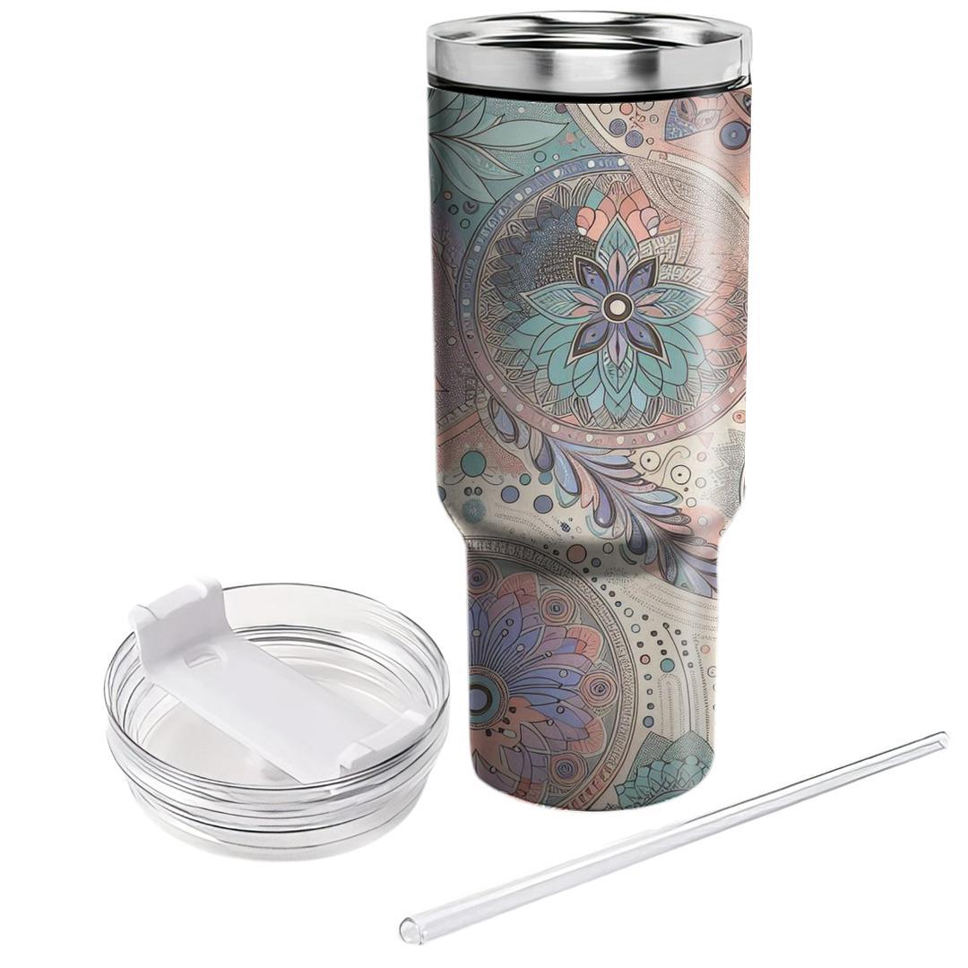 Chic Retro Floral  Tumbler Cups