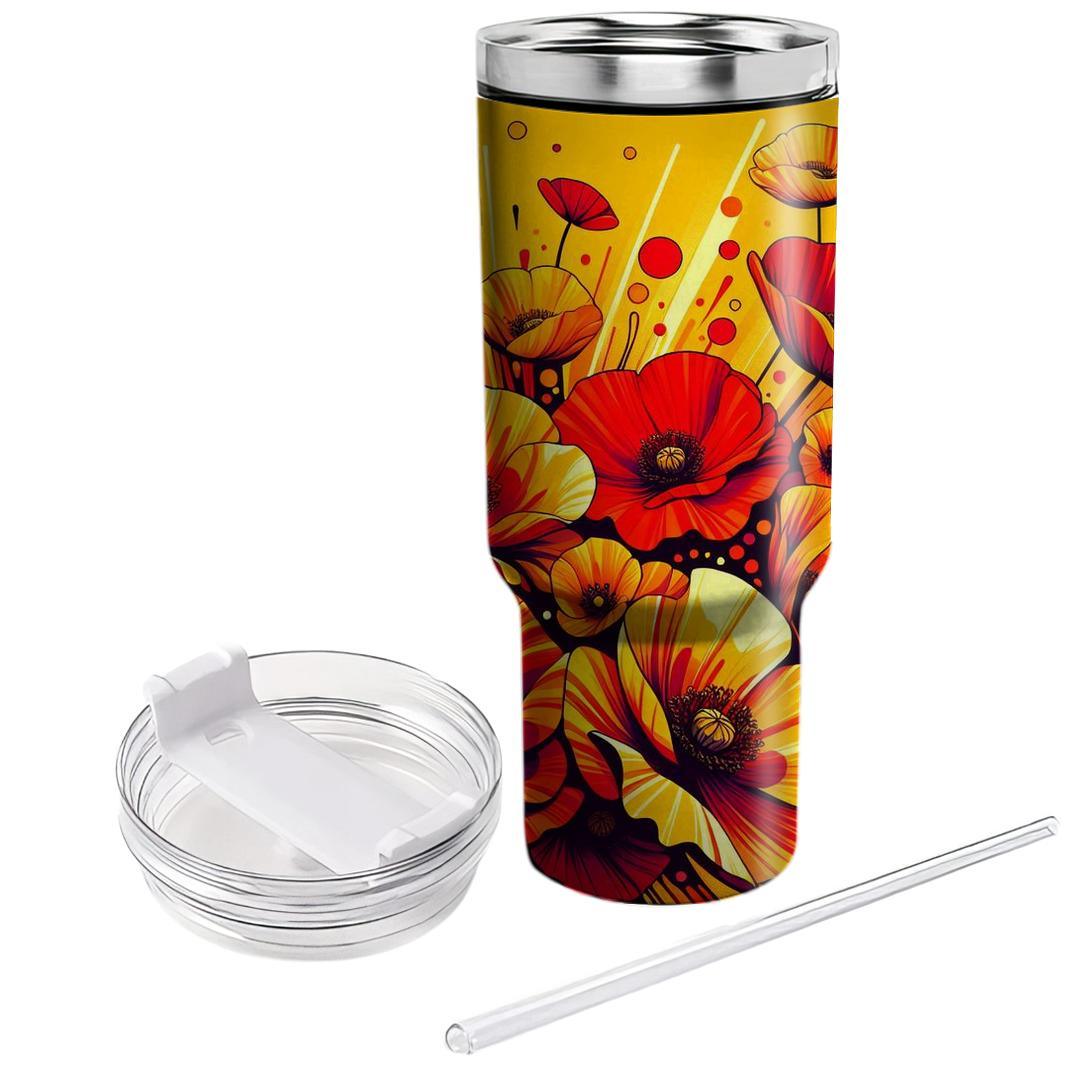 Cheerful Poppy Parade  Insulated Tumblers