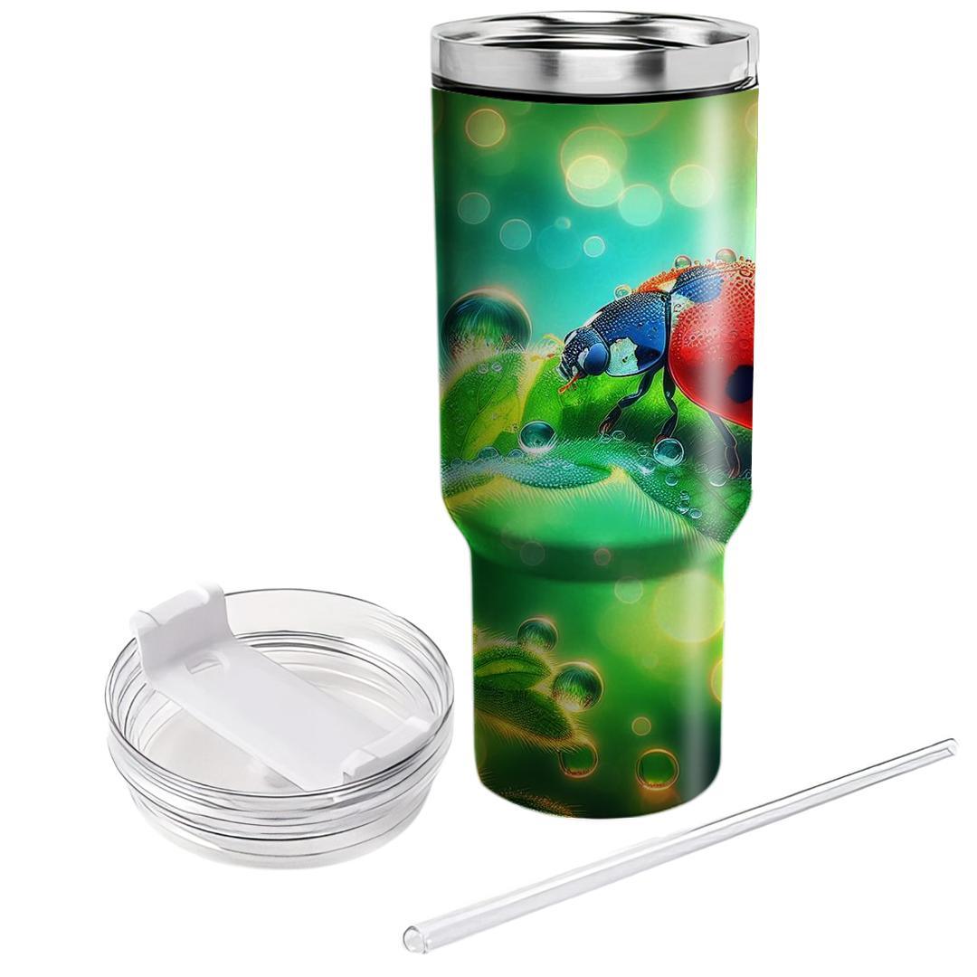 Charming Ladybug Meadow  Tumblers With Lids
