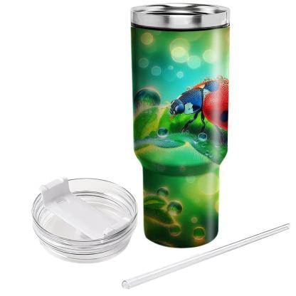 Charming Ladybug Meadow  Tumblers With Lids