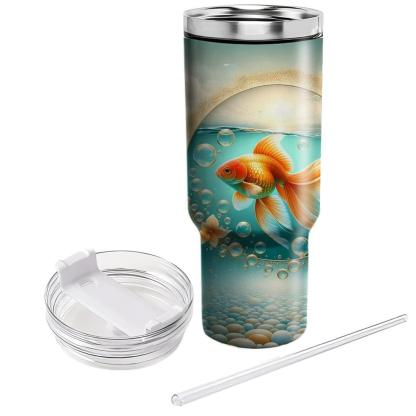 Radiant Goldfish Dream  Travel Tumblers