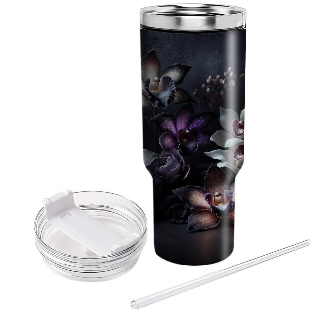 Midnight Orchid Glow  Tumbler Cups