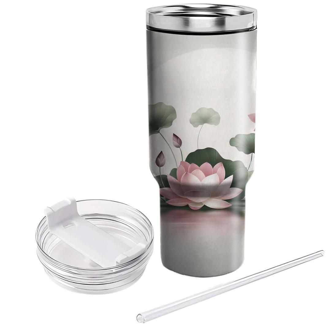 Pink Lotus Serenity  Tumbler Cups