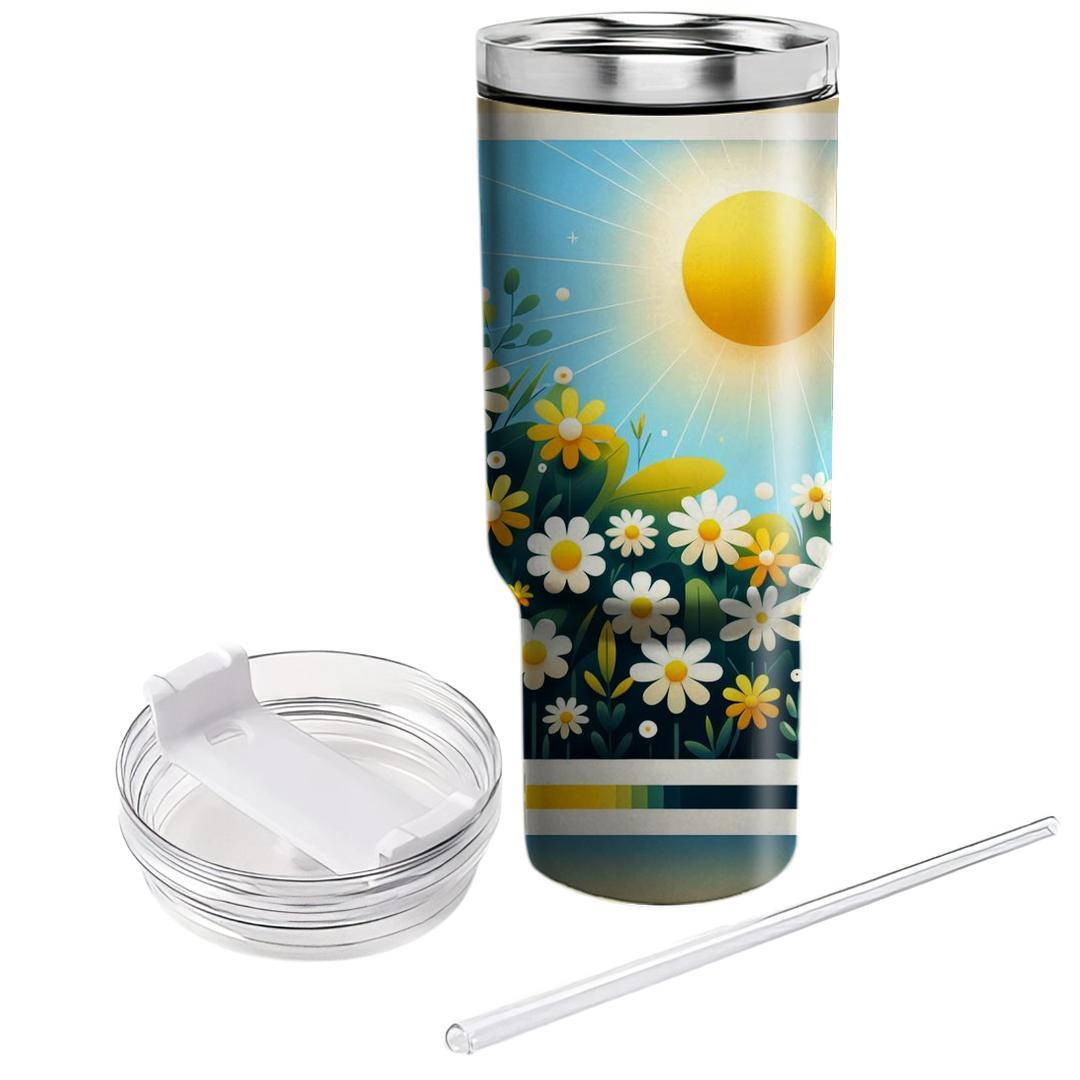 Spring Sunshine Daisies  Decorative Tumblers
