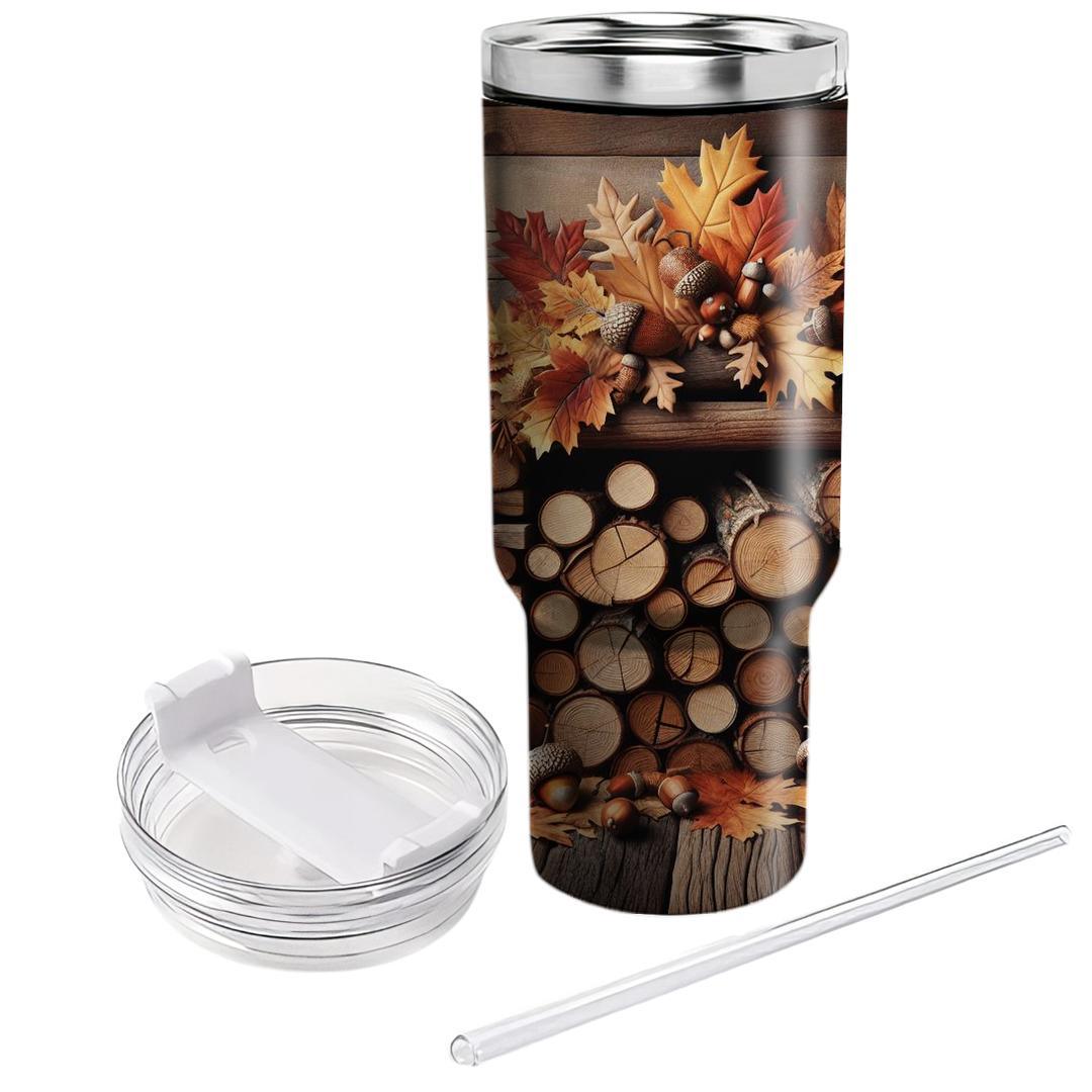 Autumn Firewood Retreat  Travel Tumblers