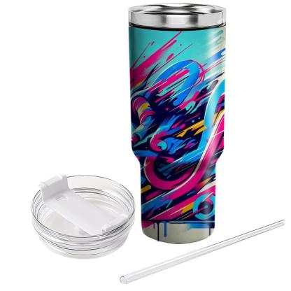 Vivid Urban Graffiti  Personalized Tumblers
