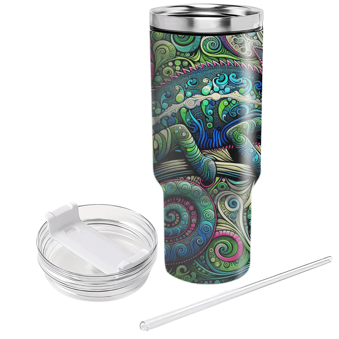 Colorful Chameleon Camo  Tumbler Cups