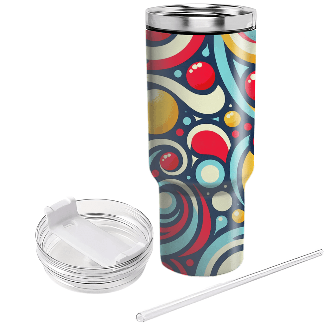Polka Dot Whirl  Tumbler Cups