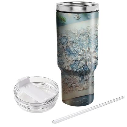 Frosted Wishes - Winter Solstice Celebration  Tumblers With Lids