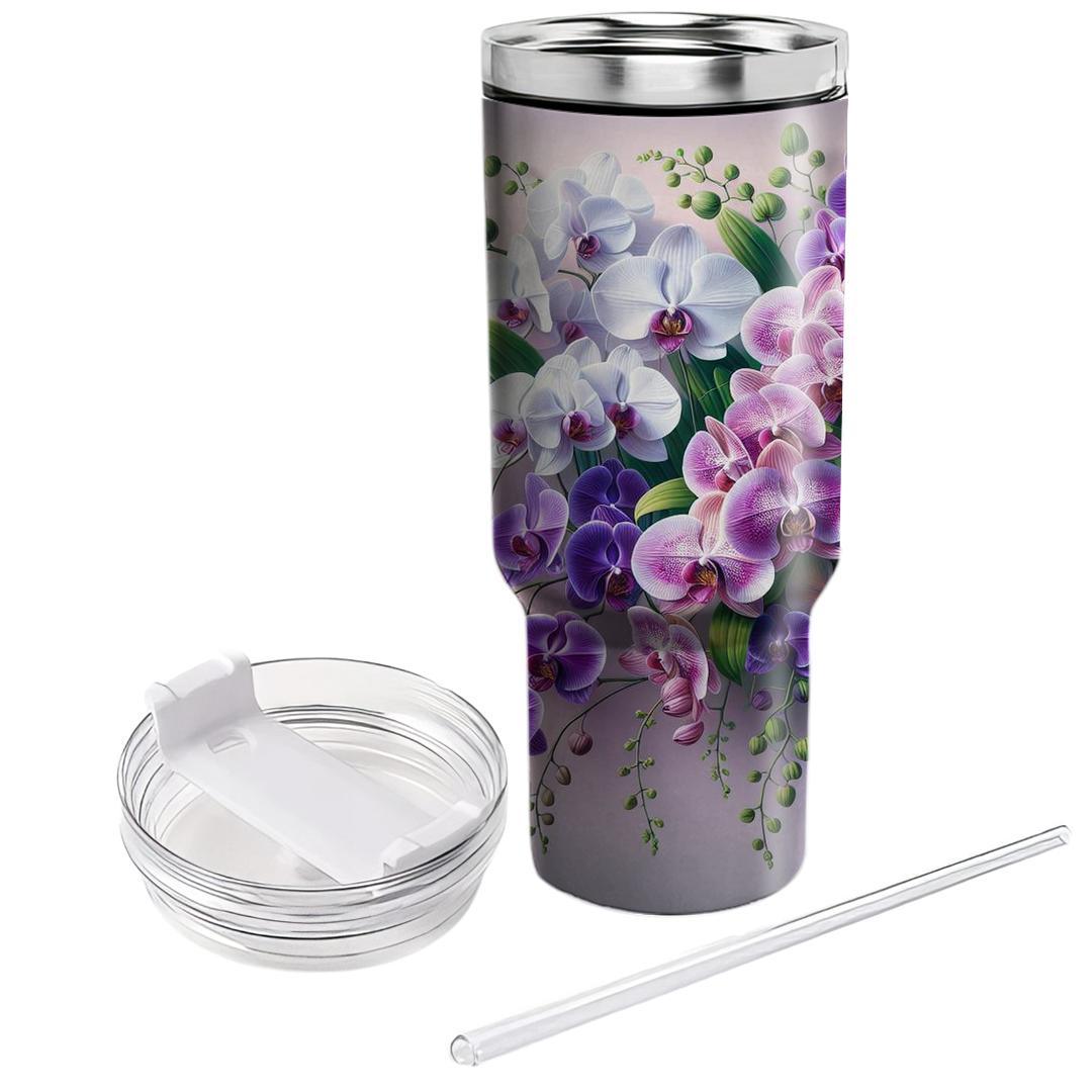 Majestic Orchid Bloom  Unique Tumblers