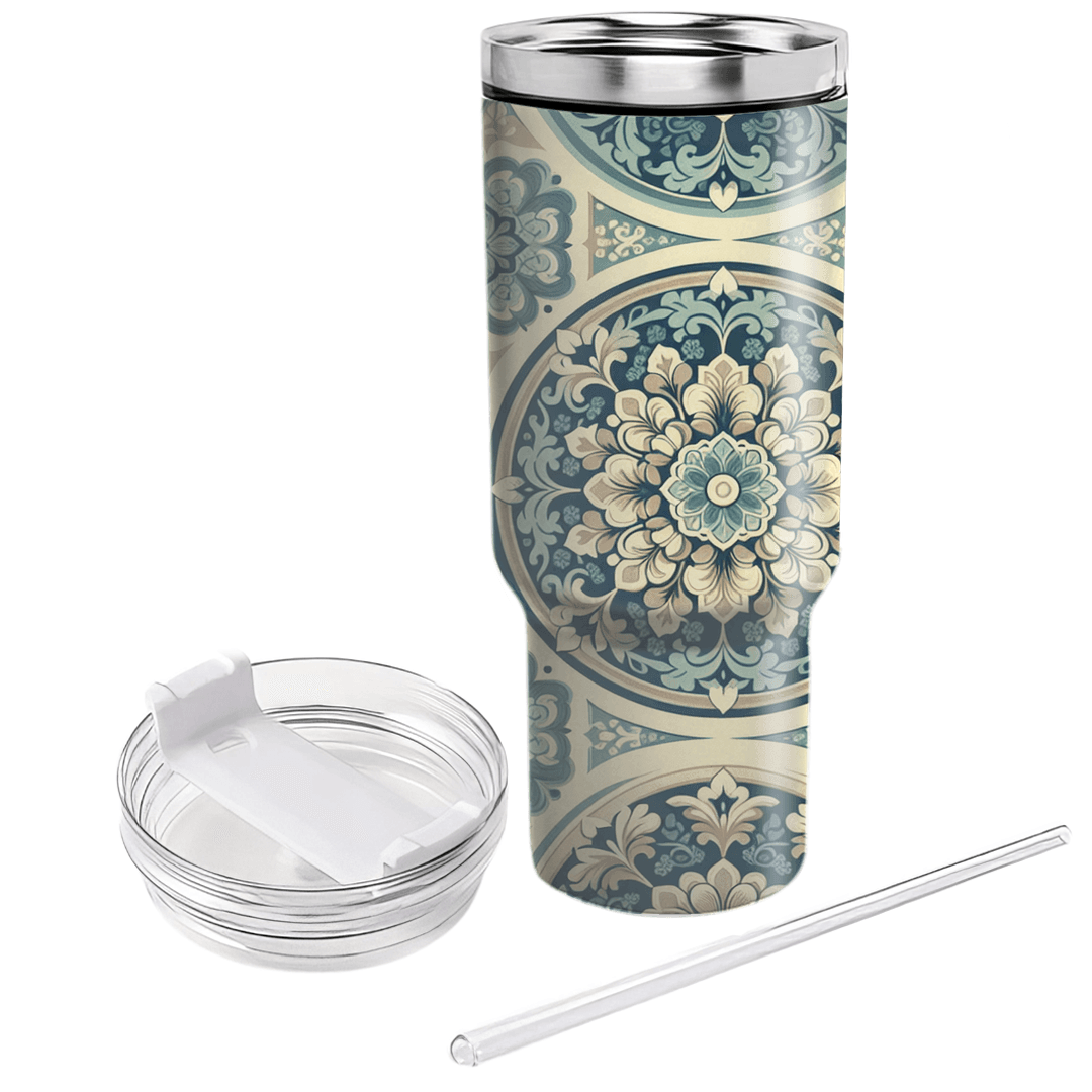 Vintage Floral Medallion  Insulated Tumblers