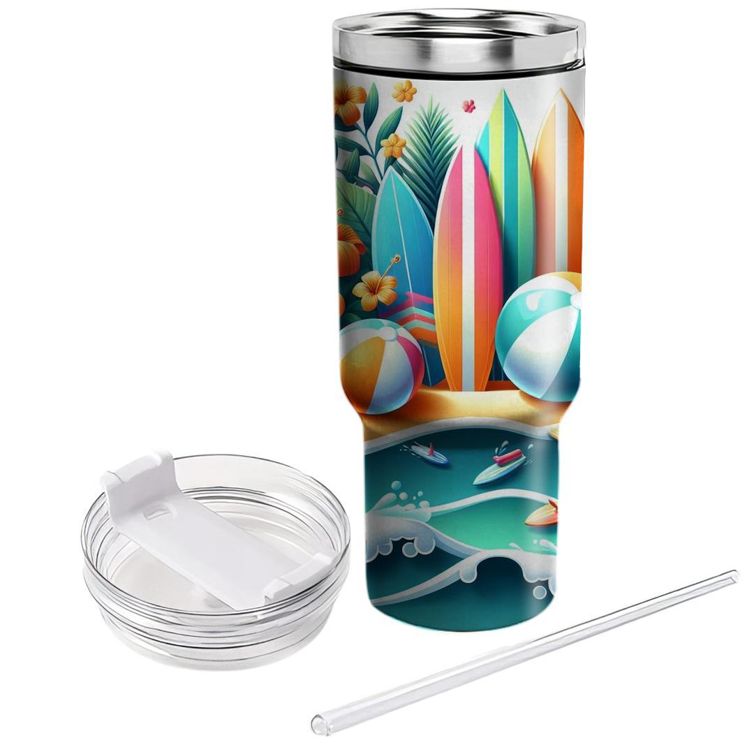 Funky Summer Surf  Travel Tumblers