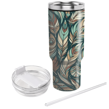 Charming Boho Feathers  Custom Tumblers