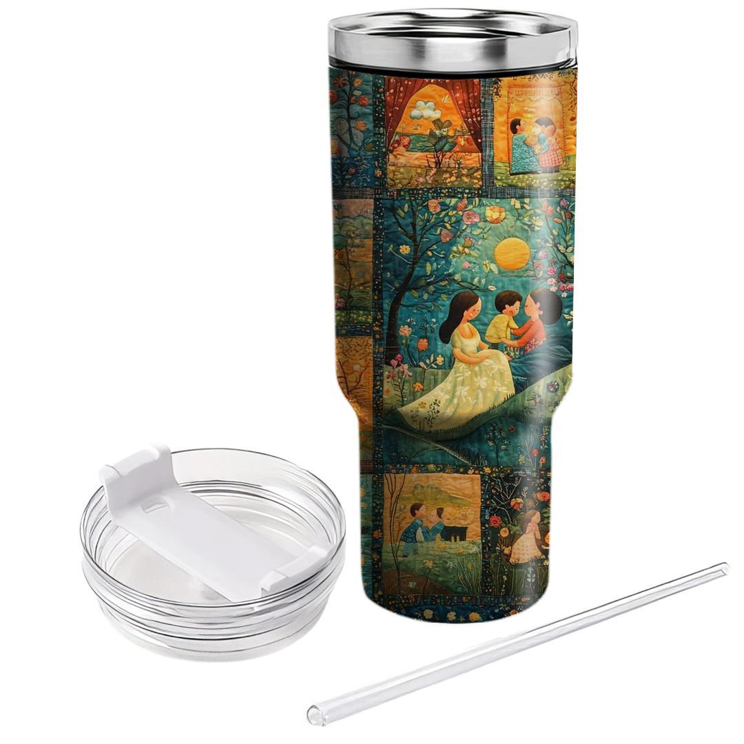 The Tapestry Of Love: Stitched Together With A Mother’s Care Tumblers With Lids