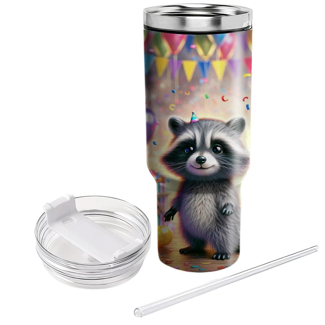 Funky Raccoon Party  Travel Tumblers