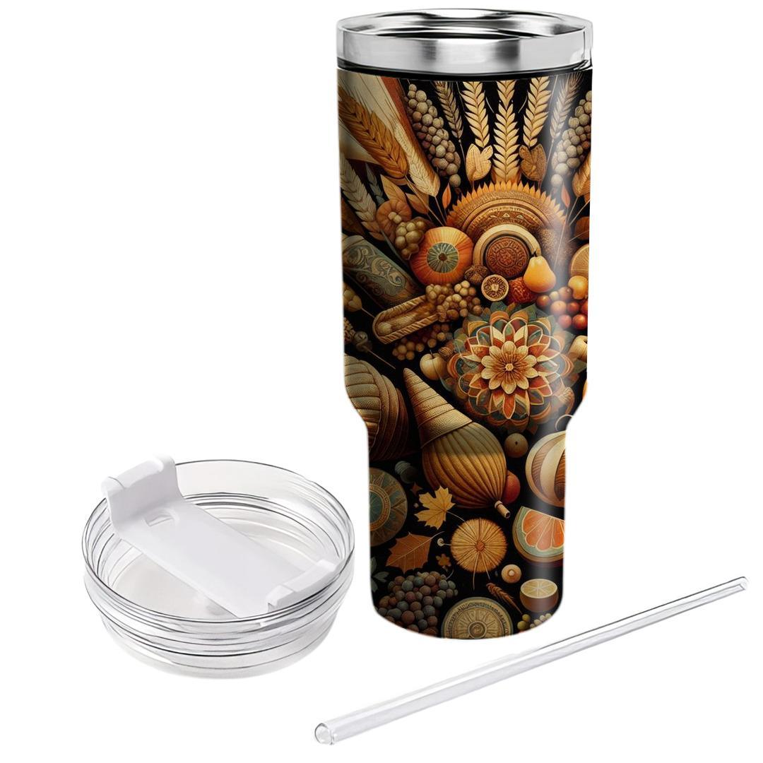 Fusion Festivities - Global Harvest  Tumblers With Lids