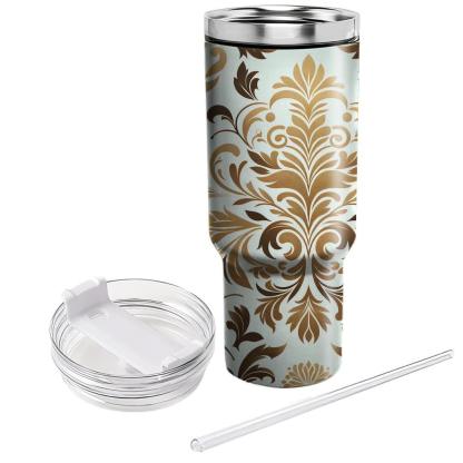 Elegant Gold Leaf Motif  Insulated Tumblers