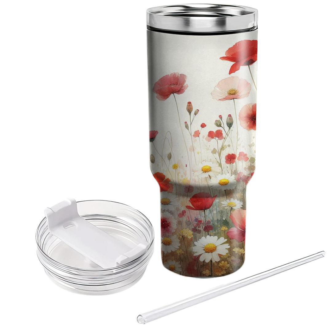 Watercolor Wildflowers  Tumbler Cups