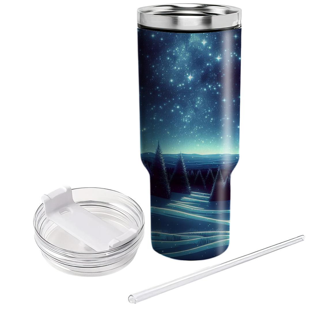 Winter Starlight Elegance  Unique Tumblers
