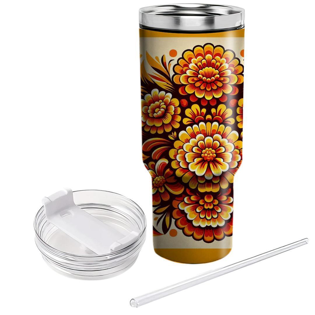 Amber Marigold Festival  Tumbler Cups
