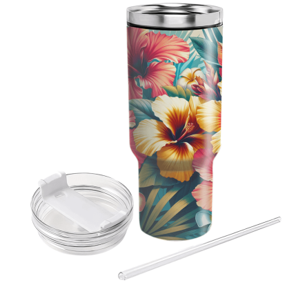 Tropical Blooms Paradise  Travel Tumblers