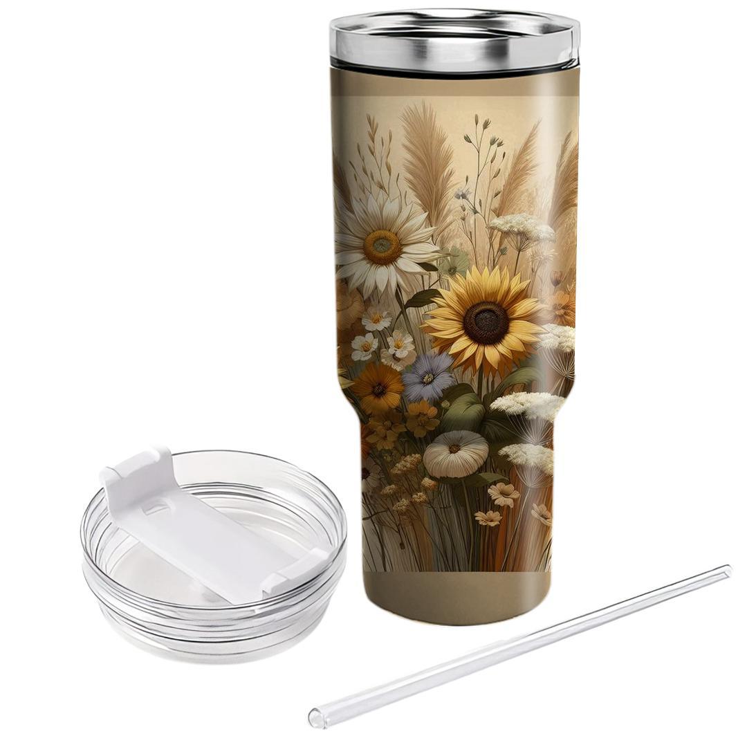 Rustic Charm Bouquet  Personalized Tumblers