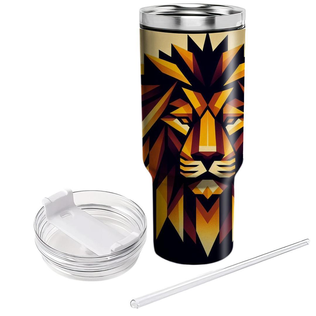 Geometric Lion Pride  Tumblers With Lids