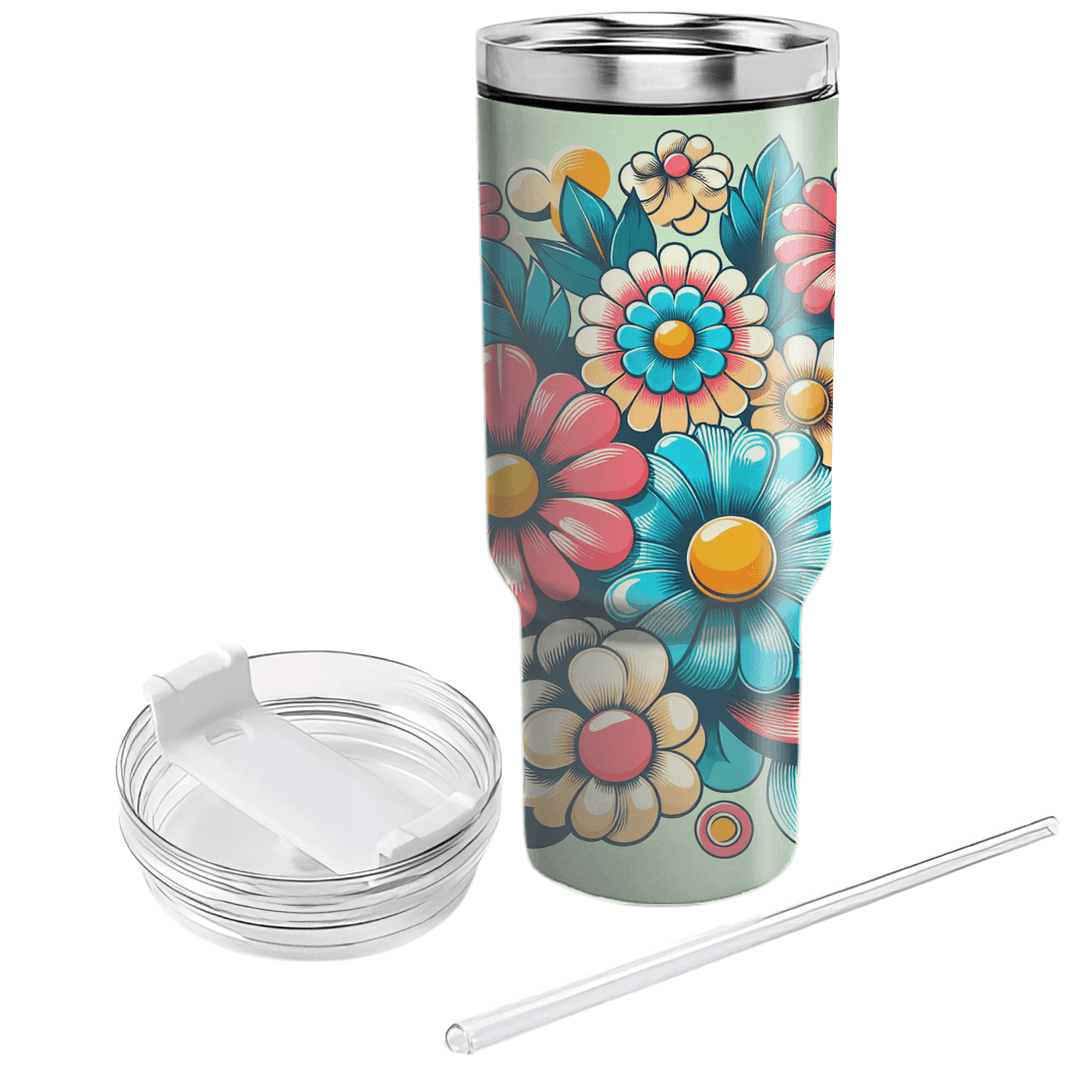 Retro Floral Patterns  Custom Tumblers