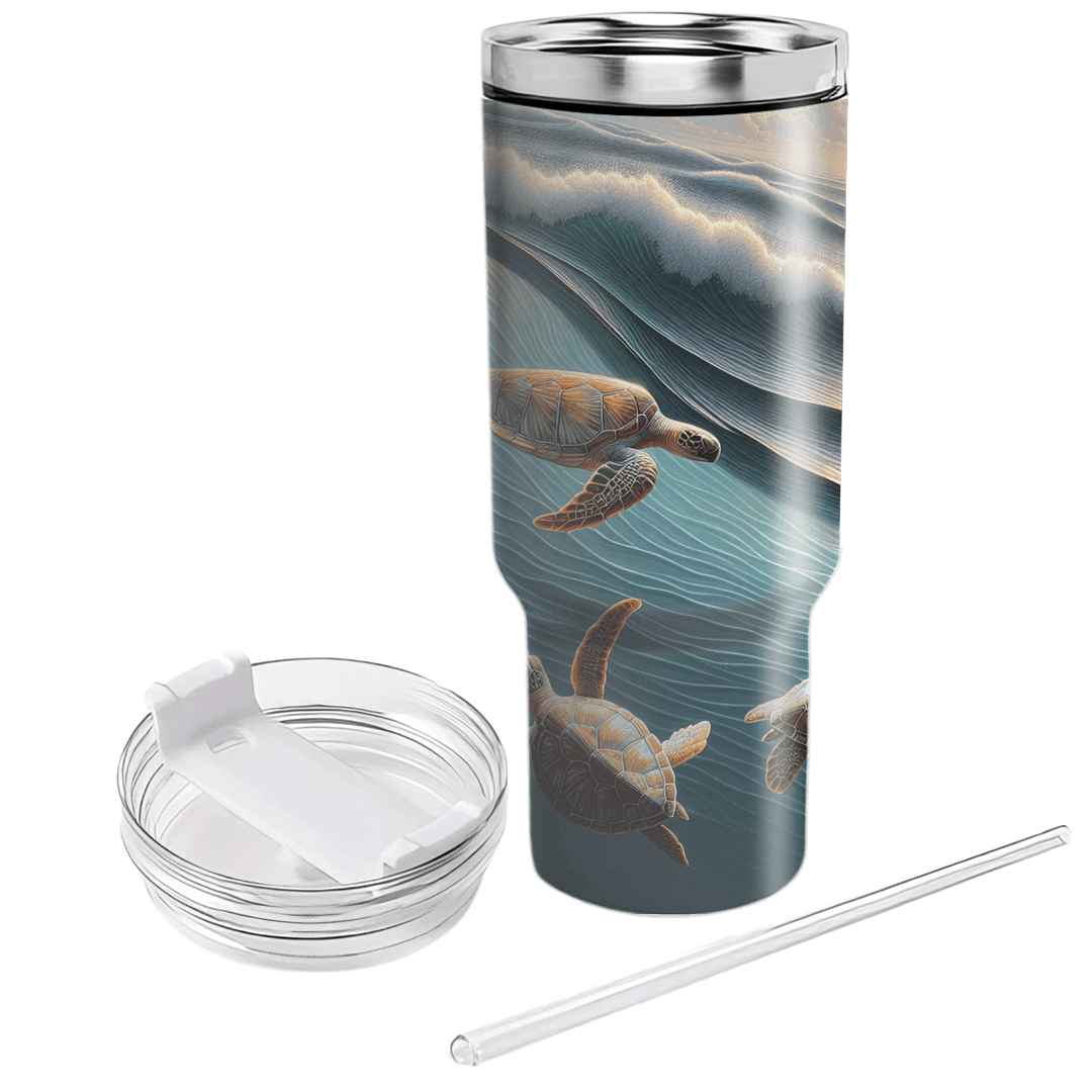 Ocean Waves And Sea Turtles  Decorative Tumblers