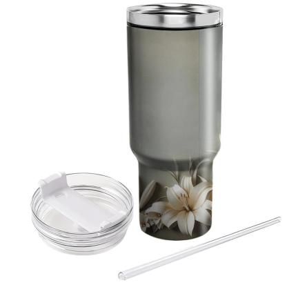 Ivory Lily Cascade  Tumbler Cups