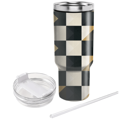 Stylish Checkerboard Delight  Custom Tumblers