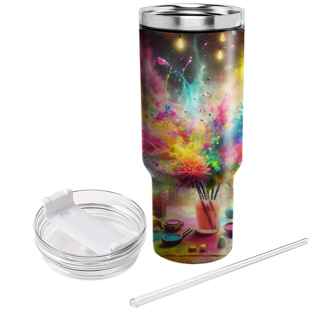 Vibrant Spirits - A Holi Festival  Tumbler Cups