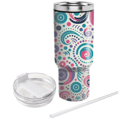 Dotted Spiral Whirl  Custom Tumblers