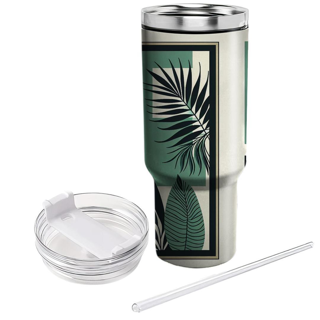 Tropical Leaf Silhouette  Decorative Tumblers