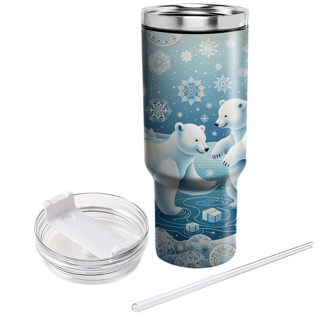 Winter Polar Bear Friends  Unique Tumblers