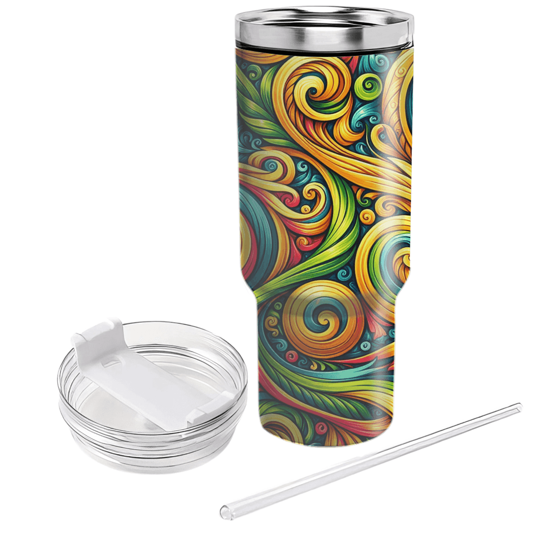 Lively Spiral Patterns  Unique Tumblers