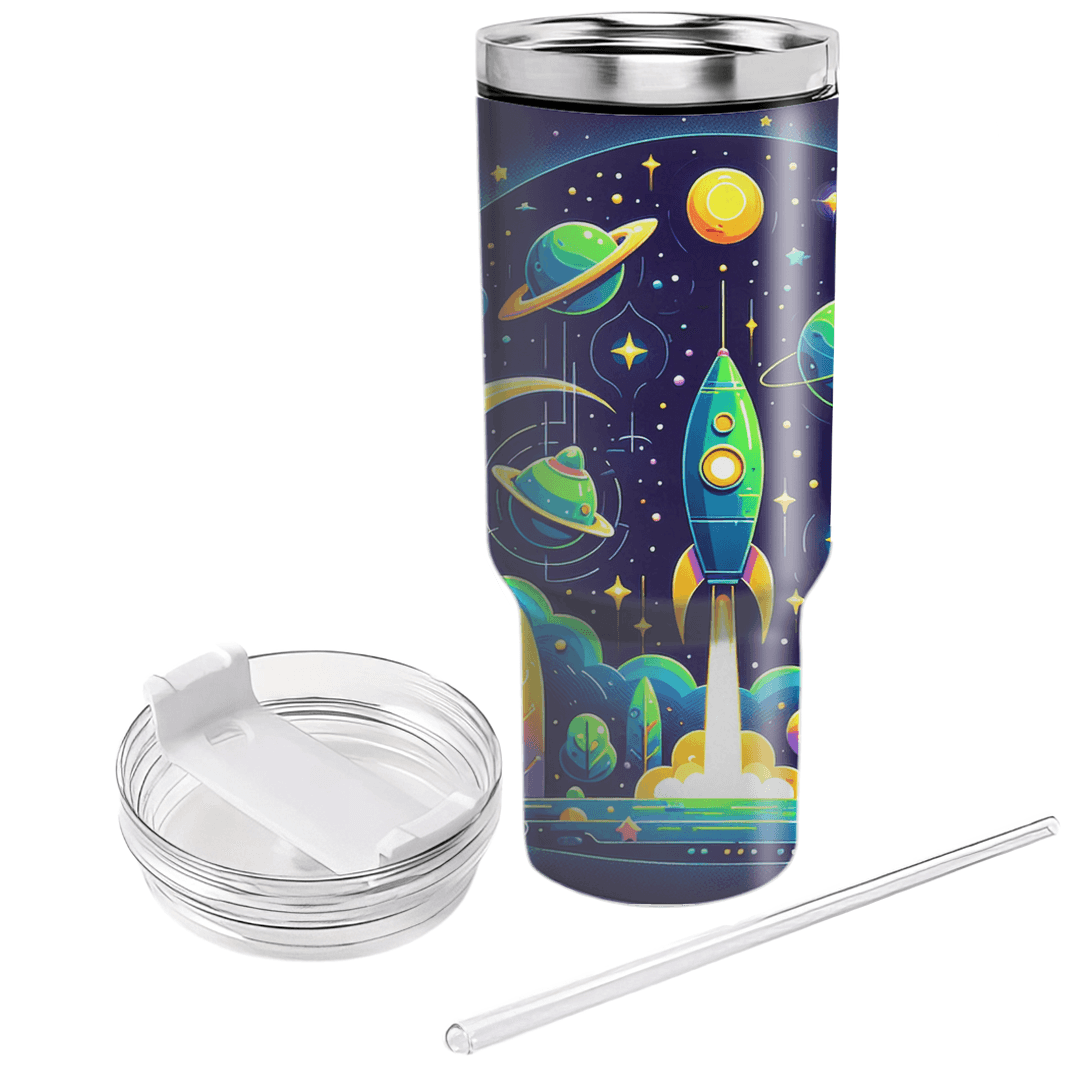 Retro Space Adventure  Tumbler Cups