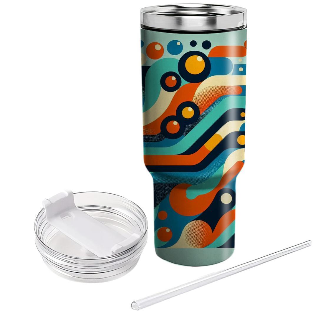 Funky Geometric Dots  Personalized Tumblers