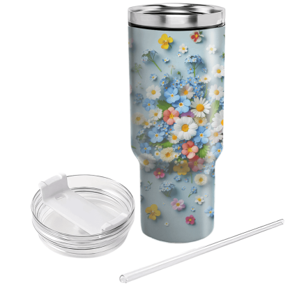 Cheerful Floral Posies  Unique Tumblers