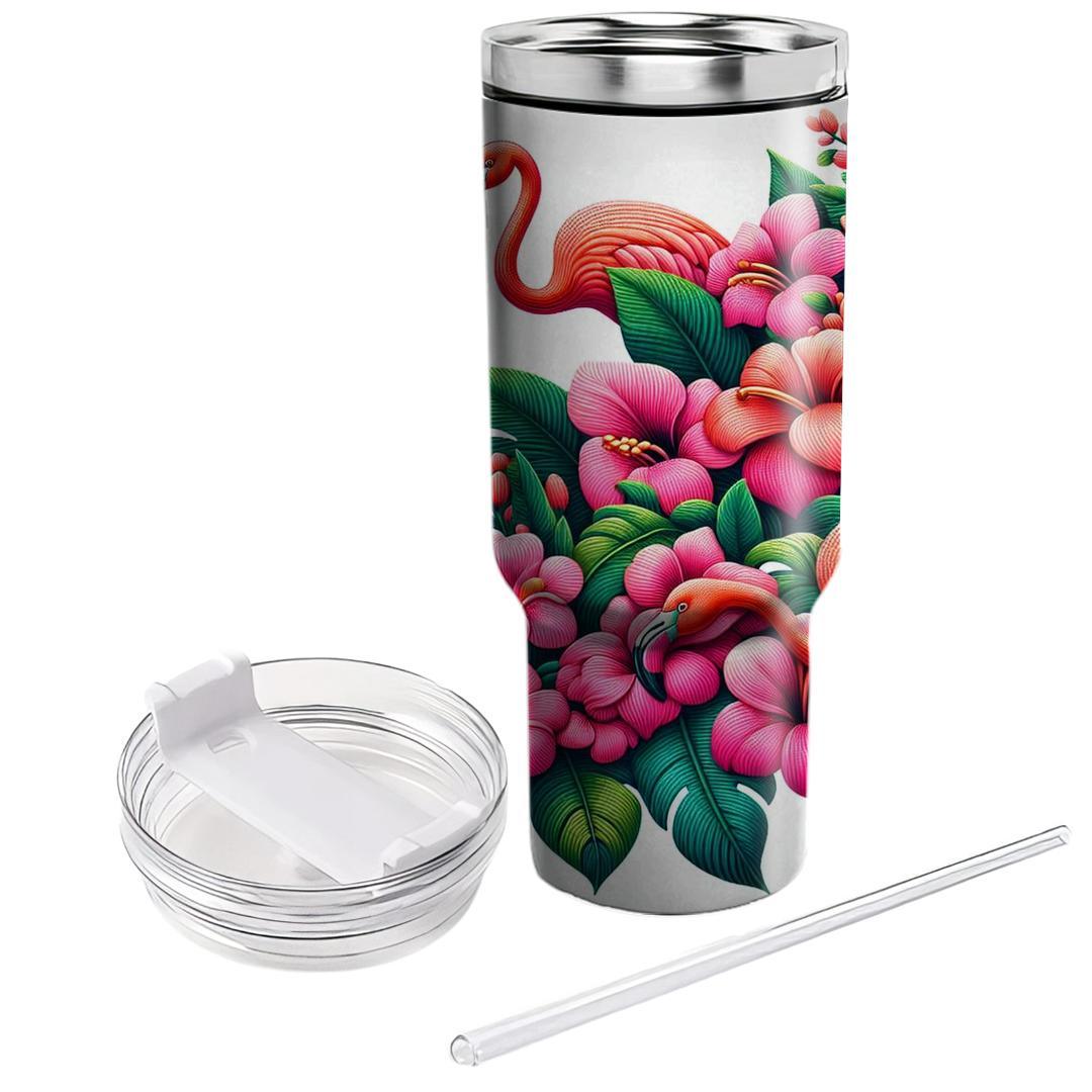 Tropical Flamingo Paradise  Tumbler Cups